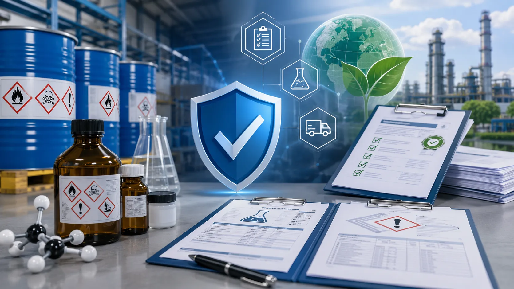 DMT供应商合规审查指南:危化品管理、ISO 14001与COA/MSDS文件要点